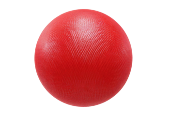 Close-up of a bright red, textured sphere
