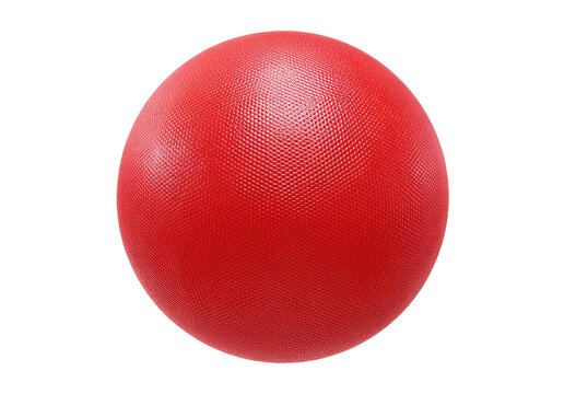 Close-up of a bright red, textured sphere