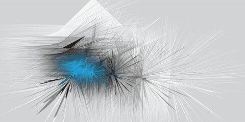 Abstract with geometric line stack. Vector line contour.