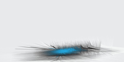 Abstract with geometric line stack. Vector line contour.