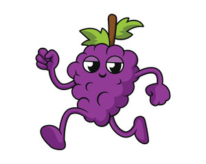 Fototapeta premium 10_Grape Cartoon Character