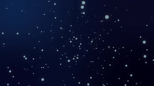 Hello winter text with snowflakes and sparkles on Gradient background. Christmas winter season festive, calligraphy script for holiday greeting. 4k animation video