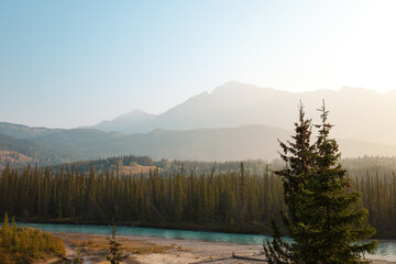 misty morning in the mountains