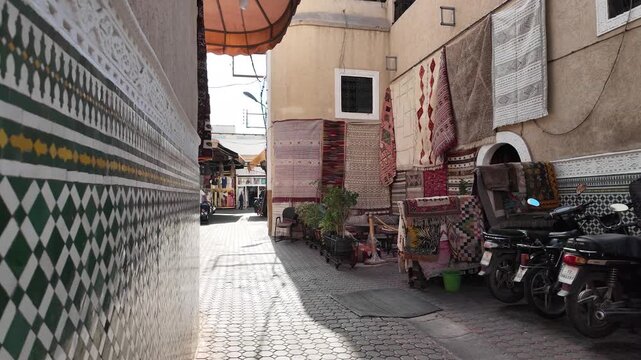 Historic Streets and Traditional Architecture of the Habous District &ndash; Casablanca, Morocco November 13, 2025