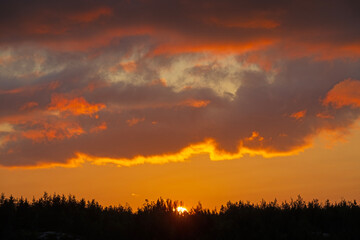 Pinks and Purples in a Wilderness Sunset