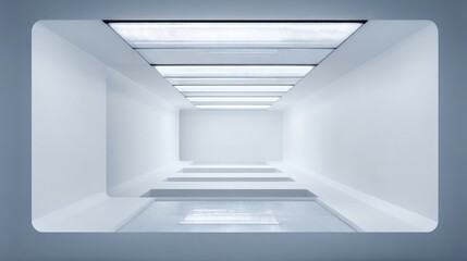 asymmetry. Minimalist white architectural space with clean geometric lines and subtle shadow interplay, real-estate listings.