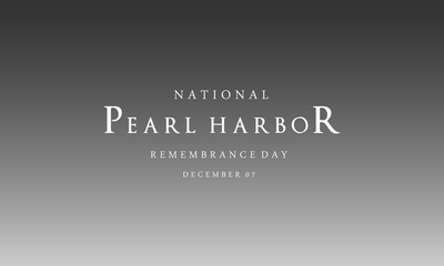 Pearl Harbor attack memorial background - Pearl Harbor Remembrance Day white background. Vector Illustration