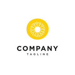 Letter O SunFlower Logo Icon Vector