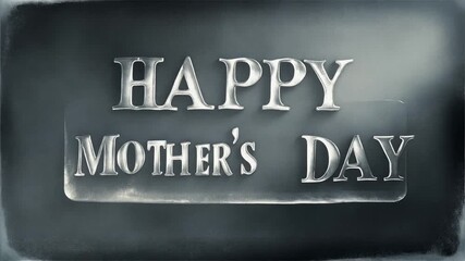 Cinematic Daguerreotype Aesthetica A shimmering metallic glow message expressing Happy Mother's Day sentiment