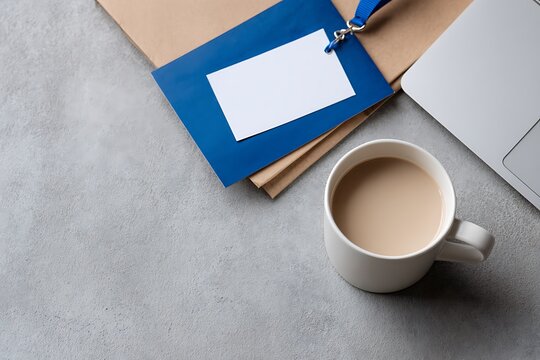 Enjoy a moment of peace with coffee and laptop, ideal for showcasing the modern workspace, promoting productivity, or highlighting coffee break essentials