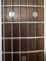 Detailed view of an electric guitar