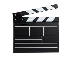 Fototapeta premium Classic clapboard ready for action initiating film production for immediate movie making commencement