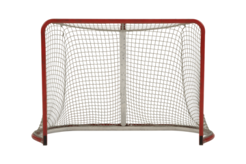 Professional hockey goal net ready for game winning shots and championship victories on the ice