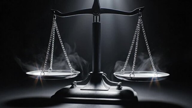 Balanced Scales Illuminated by a Single Beam of Light in a Dark Room