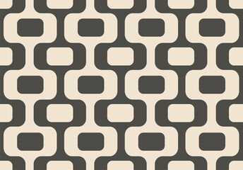 Ipanema sidewalk seamless pattern. Calçadão de Ipanema classic and iconic pattern black and white motif