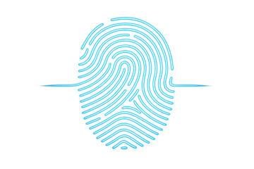 Fingerprint scanning as a technology concept, biometric identity authentication, digital security, and access control system