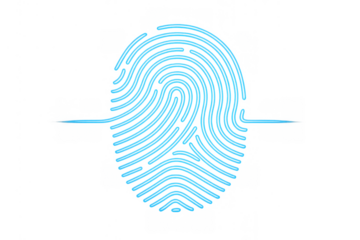 Fingerprint scanning as a technology concept, biometric identity authentication, digital security, and access control system