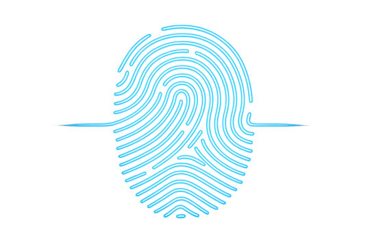 Fingerprint scanning as a technology concept, biometric identity authentication, digital security, and access control system