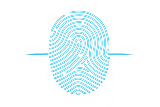 Fingerprint scanning as a technology concept, biometric identity authentication, digital security, and access control system