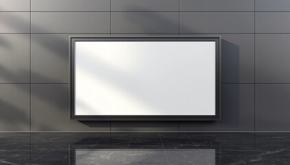 Blank billboard posters in the subway station for advertising