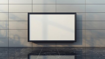 Blank billboard posters in the subway station for advertising