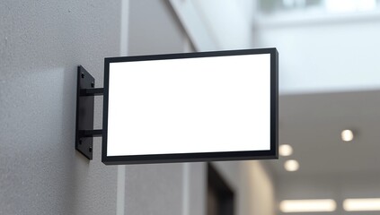 Fototapeta premium blank hanging billboard mockup with clipping path