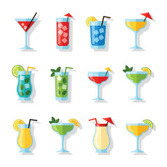 Colorful Cocktail Collection: Refreshing Drinks for Summer.