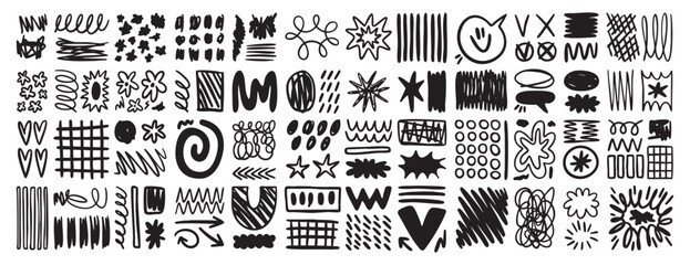 Fototapeta premium Vector hand drawn crayon strokes texture for your banner, label, flyer, poster, or cover design, drawing, doodle, line art, monochrome. Suitable for stickers, logos, posters, packaging and printable.