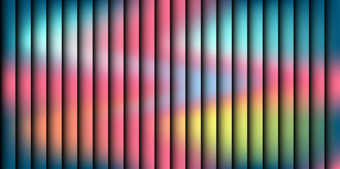Abstract vertical stripes with soft gradient color transitions and shadow effects background