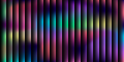 Vertical Gradient Stripes in Neon Pink Teal Purple Yellow and Green abstract background