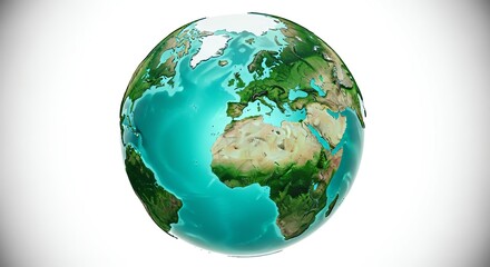 Earth globe showing Europe and Africa