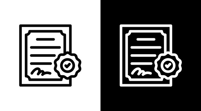 Certificate With Icon Set Design