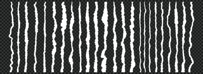 ripped or torn texture pieces of paper edge set. Torn paper edge element for social media business banner or planning sheets of paper. Ripped newspaper clip art. ripped paper note grunge brush stroke.