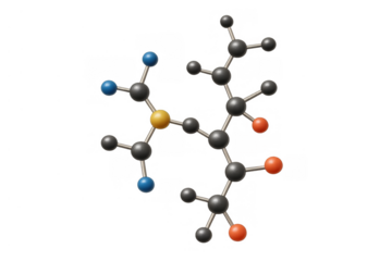 Molecular structure modeling complex chemical compound, 3d render representing science, chemistry, and research concepts