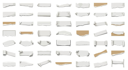 seamless torn paper edges, vector illustration