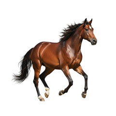 a horse running on a transparent or white background. PNG

