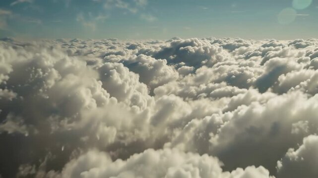 Clouds Aerial View Sky, Cloudscape, Above the Clouds, Fluffy