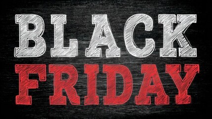 Black friday text on dark textured background