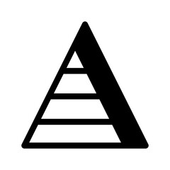 Pyramid Chart Icon Vector Symbol Design Illustration