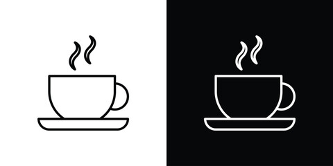 Coffee icon thin line outline concept. Linear style icon. Editable stroke. Vector