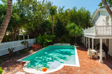 Historic Victorian style wooden home in Key West, Florida