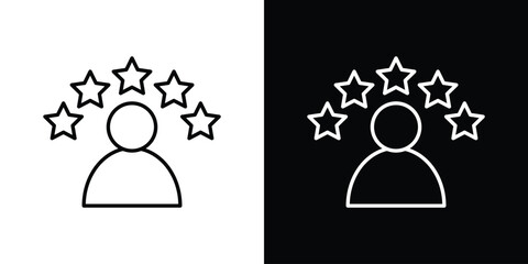 Customer loyalty icon thin line outline concept. Linear style icon. Editable stroke. Vector