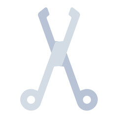 Clamps flat icon. Grips tissue or vessels. Used in surgery and wound care