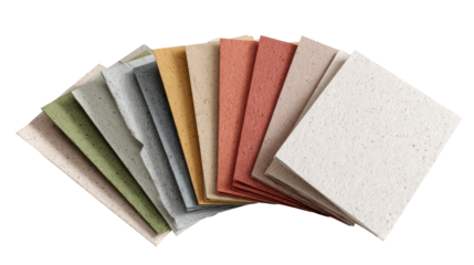 Pack of seed paper greeting cards fanned out on white background