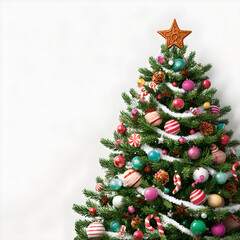 christmas tree on white background