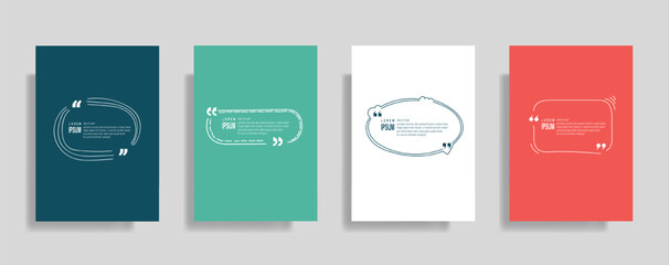 Vibrant quote templates for creative messaging and social media posts, ideal for marketing campaigns and modern presentations offering unique text frames