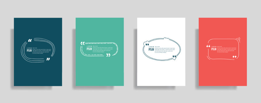 Vibrant quote templates for creative messaging and social media posts, ideal for marketing campaigns and modern presentations offering unique text frames