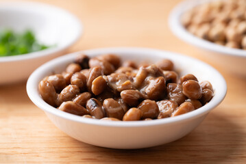 Natto (Fermented soybean), Traditional Japanese food, Healthy eating for gut health