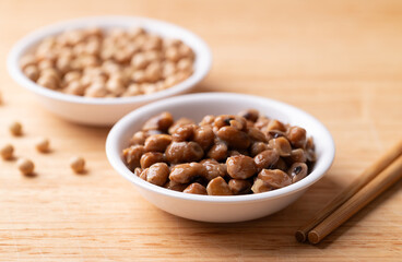 Natto (Fermented soybean), Traditional Japanese food, Healthy eating for gut health