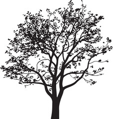 Fototapeta premium Tree silhouette graphic